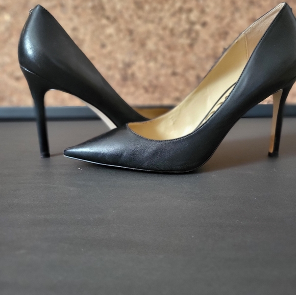 Sam Eldeman Leather Classic Black High Heel Size 11.5 US Women's - Picture 7 of 8